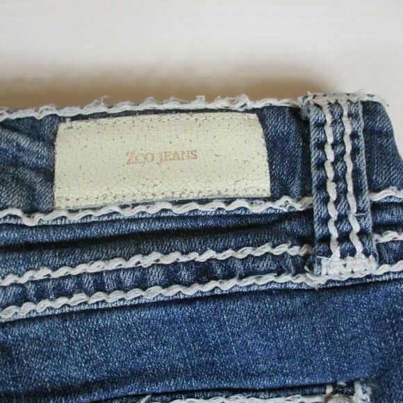 ZCO Jeans Premium Boot Thick Stitched Distressed Flap Pocket Women's Size 11 - Picture 8 of 12